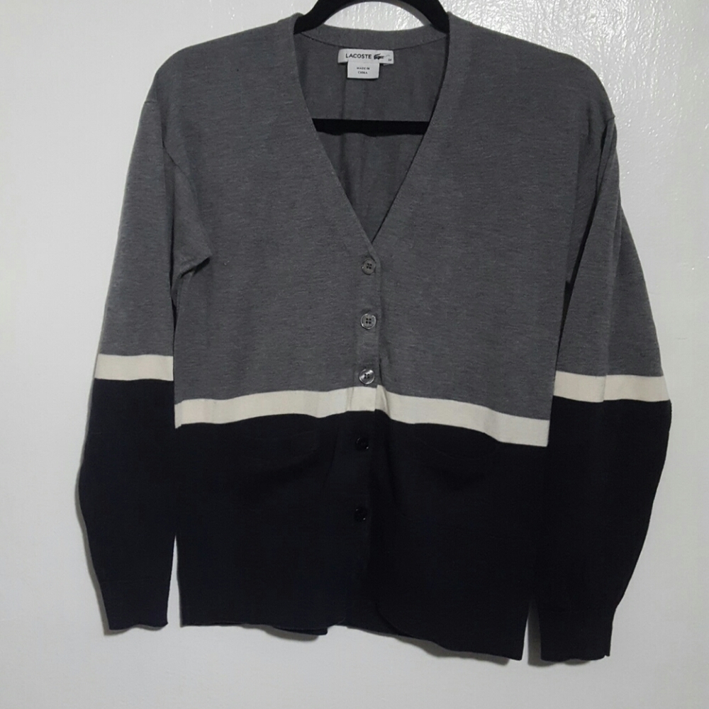 Lacoste Women Cardigan Sweater Size 34 XS